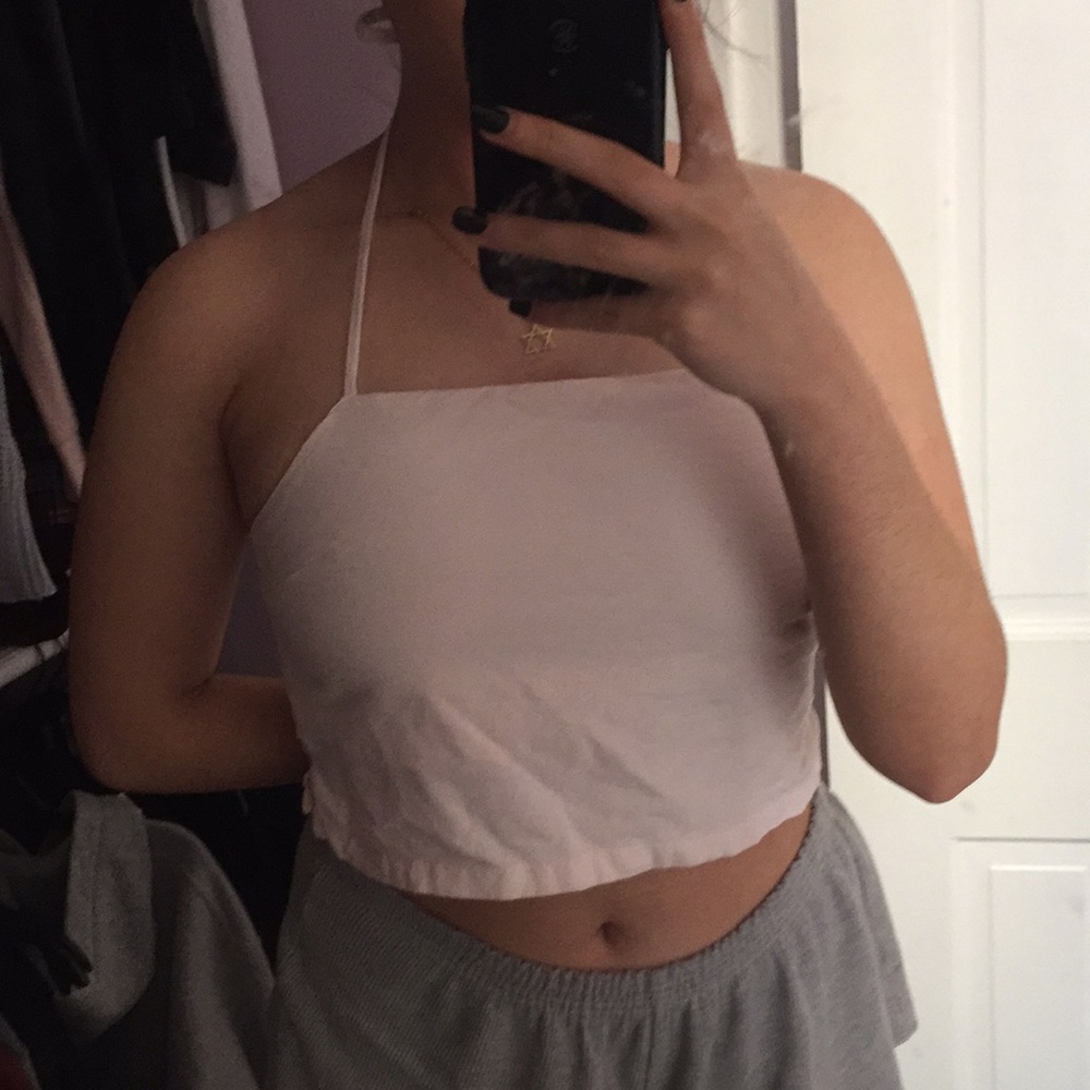 cute cropped pink shirt